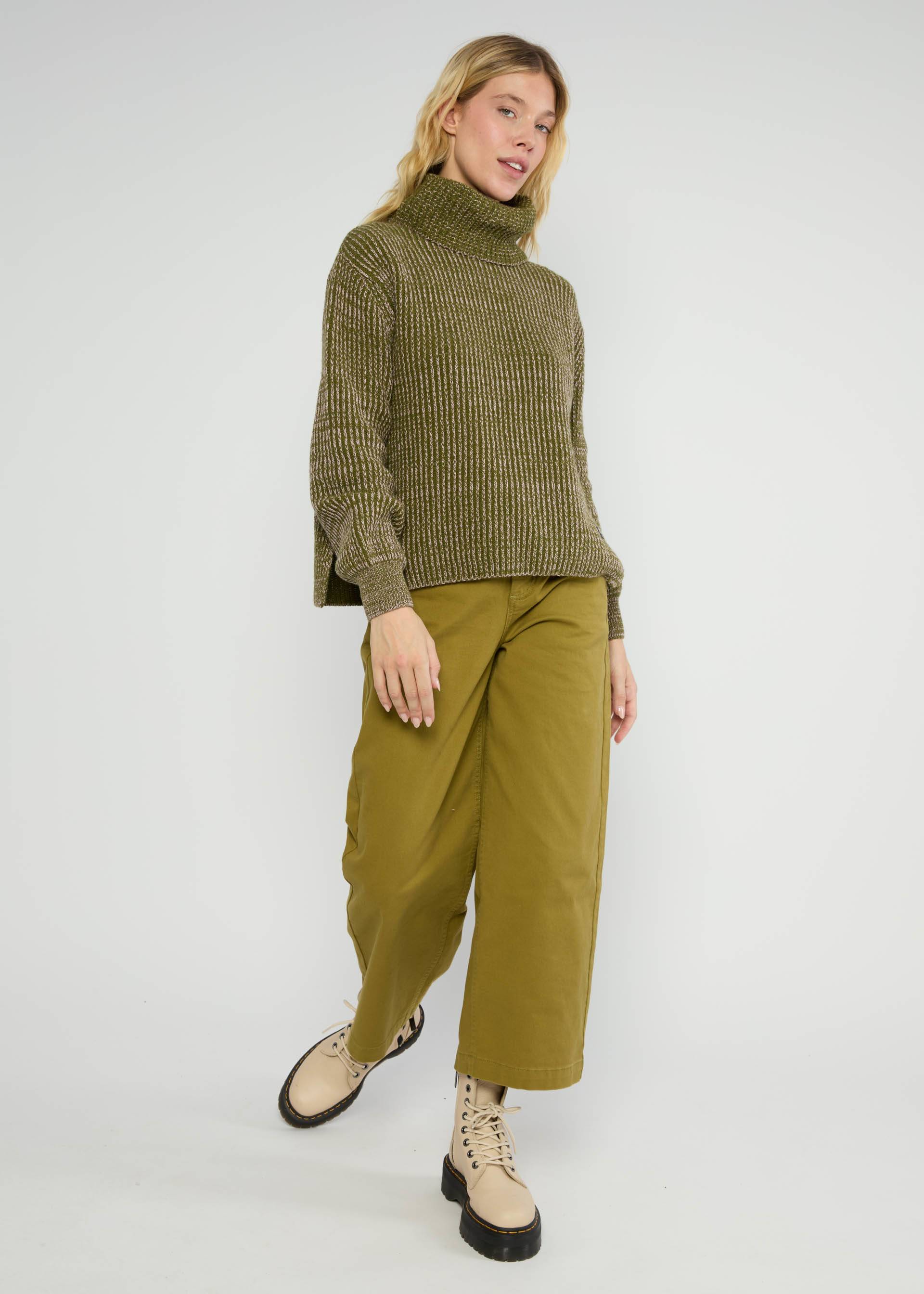 Winterpullover Heritage Hug, star rain knit green, Strickpullover, Grün