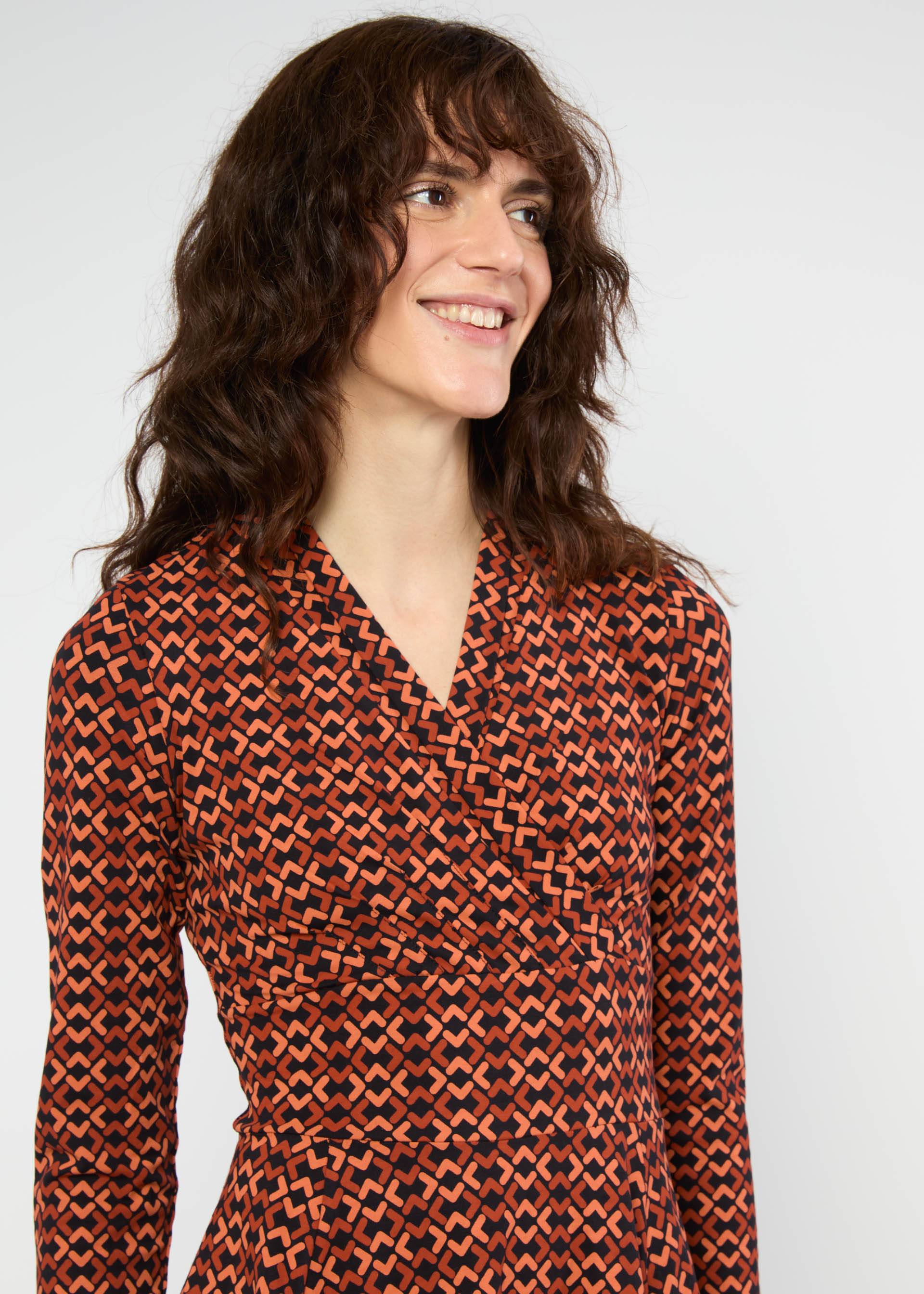 Herbstkleid Shalala Tralala Shawl, jungle morning glory, Kleider, Schwarz