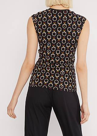 Top Let Romance Rule, cute flower chain, Shirts, Schwarz