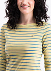 logo stripes sailorette 3/4 shirt, corn line, Shirts, Gelb